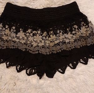 Black/Grey Lace shorts